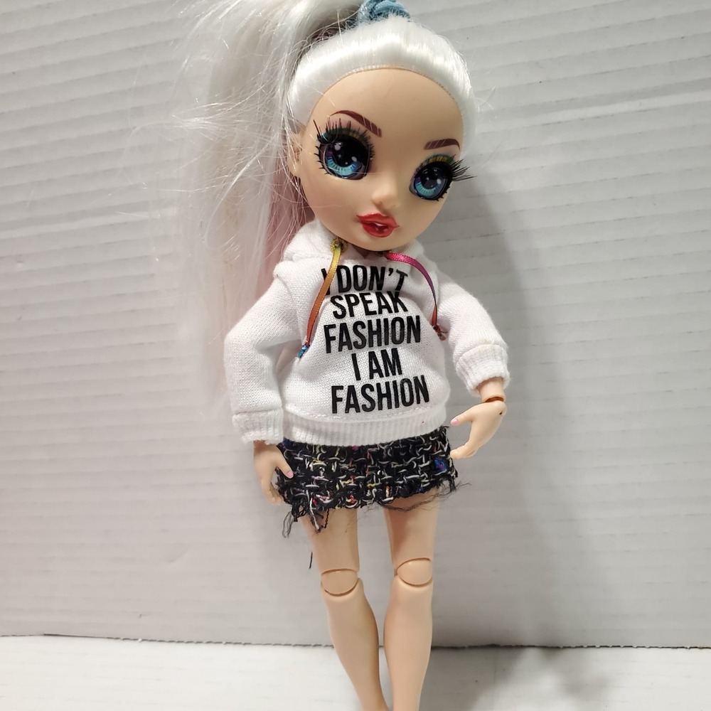 Rainbow High Jr High Amaya Raine Doll White I Am Fashion Hoodie Tweed Skirt MGA